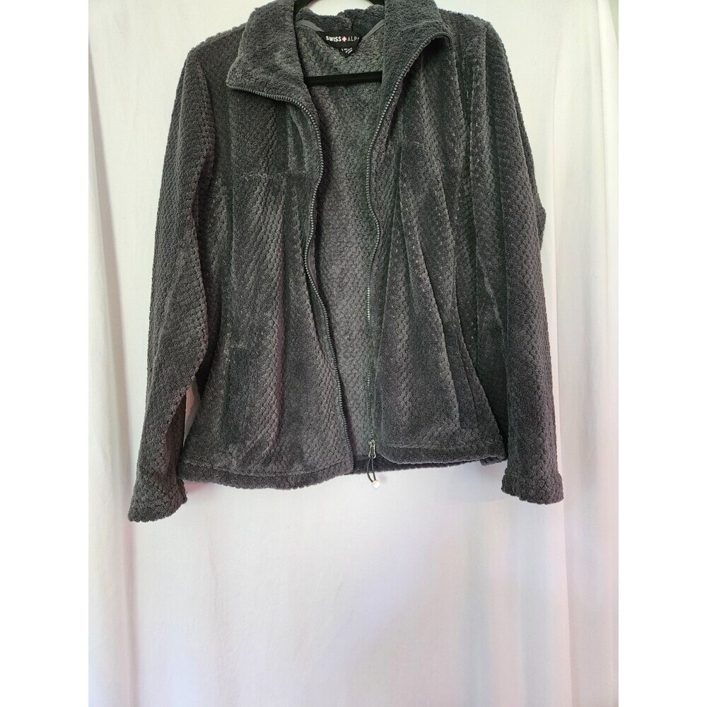 Women’s Swiss Alps Fleece Jacket Size Large , Color Gray